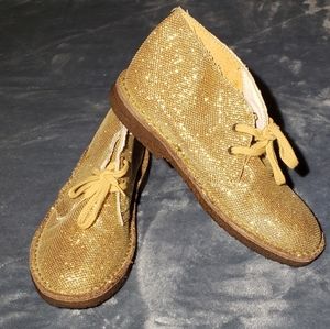 Gold Glitter Booties Size 3